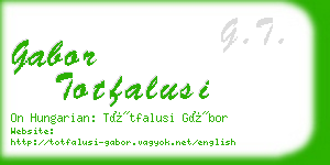 gabor totfalusi business card